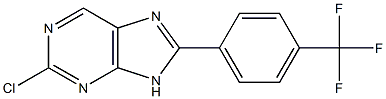 2-chloro-8-[4-(trifluoromethyl)phenyl]-9H-purine 结构式