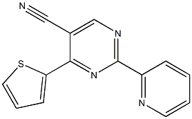 2-pyridin-2-yl-4-thiophen-2-ylpyrimidine-5-carbonitrile 结构式