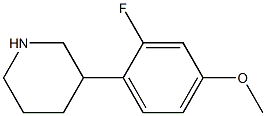 3-(2-fluoro-4-methoxyphenyl)piperidine 结构式