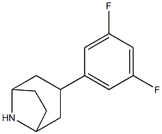 3-(3,5-difluorophenyl)-8-azabicyclo[3.2.1]octane 结构式