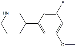 3-(3-fluoro-5-methoxyphenyl)piperidine 结构式