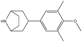 3-(4-methoxy-3,5-dimethylphenyl)-8-azabicyclo[3.2.1]octane 结构式