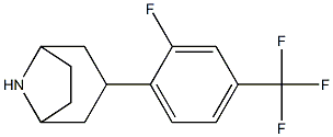 3-[2-fluoro-4-(trifluoromethyl)phenyl]-8-azabicyclo[3.2.1]octane 结构式