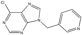 6-chloro-9-(pyridin-3-ylmethyl)-9H-purine 结构式