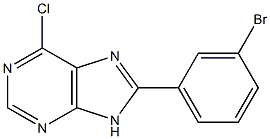 8-(3-bromophenyl)-6-chloro-9H-purine 结构式