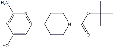 tert-butyl 4-(2-amino-6-hydroxypyrimidin-4-yl)piperidine-1-carboxylate 结构式