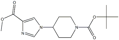 tert-butyl 4-[4-(methoxycarbonyl)-1H-imidazol-1-yl]piperidine-1-carboxylate 结构式