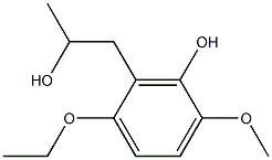 2-(1-乙氧基-2-羟基)丙基-4-甲氧基苯酚 结构式