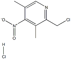 2-CHLOROMETHYL-3,5-DIMETHYL-4-NITRO PYRIDINE HCL 结构式