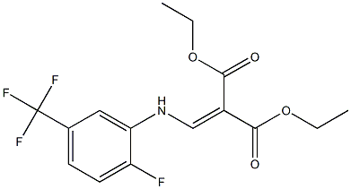 DIETHYL 2-{[2-FLUORO-5-(TRIFLUOROMETHYL)ANILINO]METHYLIDENE}MALONATE 结构式