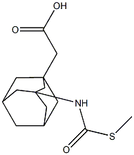 (3-{[(METHYLSULFANYL)CARBONYL]AMINO}-1-ADAMANTYL)ACETIC ACID 结构式