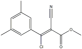 3-CHLORO-2-CYANO-3-(3,5-DIMETHYLPHENYL)-2-PROPENOICACIDMETHYLESTER 结构式