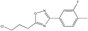 5-(3-CHLOROPROPYL)-3-(3-FLUORO-4-METHYLPHENYL)-1,2,4-OXADIAZOLE 结构式