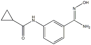 N-{3-[AMINO(HYDROXYIMINO)METHYL]PHENYL}CYCLOPROPANECARBOXAMIDE 结构式