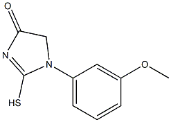 2-MERCAPTO-1-(3-METHOXYPHENYL)-1,5-DIHYDRO-4H-IMIDAZOL-4-ONE 结构式
