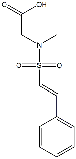 (METHYL{[2-PHENYLVINYL]SULFONYL}AMINO)ACETIC ACID 结构式