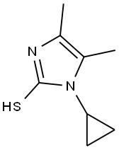 1-CYCLOPROPYL-4,5-DIMETHYL-1H-IMIDAZOLE-2-THIOL 结构式