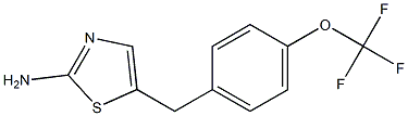 5-[4-(TRIFLUOROMETHOXY)BENZYL]-1,3-THIAZOL-2-AMINE 结构式