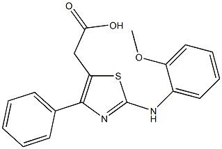 {2-[(2-METHOXYPHENYL)AMINO]-4-PHENYL-1,3-THIAZOL-5-YL}ACETIC ACID 结构式