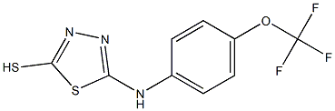 5-{[4-(TRIFLUOROMETHOXY)PHENYL]AMINO}-1,3,4-THIADIAZOLE-2-THIOL 结构式