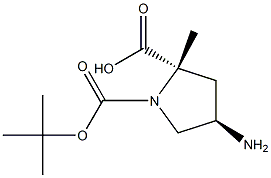 1-TERT-BUTYL 2-METHYL (2S,4R)-4-AMINOPYRROLIDINE-1,2-DICARBOXYLATE 结构式