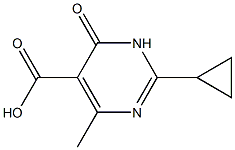 2-CYCLOPROPYL-4-METHYL-6-OXO-1,6-DIHYDROPYRIMIDINE-5-CARBOXYLIC ACID 结构式