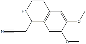 6,7-DIMETHOXY-1,2,3,4-TETRAHYDRO-1-ISOQUINOLINE ACETONITRILE 98% 结构式