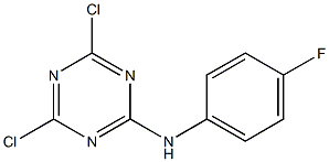 2-(4-FLUOROPHENYLAMINO)-4,6-DICHLORO-1,3,5-TRIAZINE 结构式