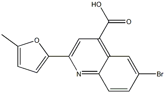 6-BROMO-2-(5-METHYL-2-FURYL)QUINOLINE-4-CARBOXYLIC ACID 结构式