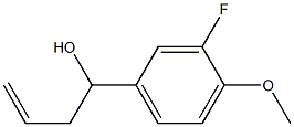 4-(3-FLUORO-4-METHOXYPHENYL)-1-BUTEN-4-OL 96% 结构式