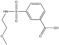 3-{[(2-METHOXYETHYL)AMINO]SULFONYL}BENZOIC ACID 结构式