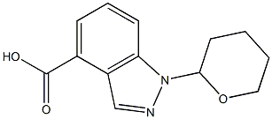 1-(TETRAHYDRO-PYRAN-2-YL)-1H-INDAZOLE-4-CARBOXYLIC ACID 结构式