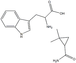 2,2-DIMETHYLCYCLOPROPANE CARBOXAMIDE DL-TRYPTOPHAN 结构式