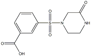 3-[(3-OXOPIPERAZIN-1-YL)SULFONYL]BENZOIC ACID 结构式