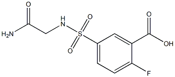 5-{[(2-AMINO-2-OXOETHYL)AMINO]SULFONYL}-2-FLUOROBENZOIC ACID 结构式