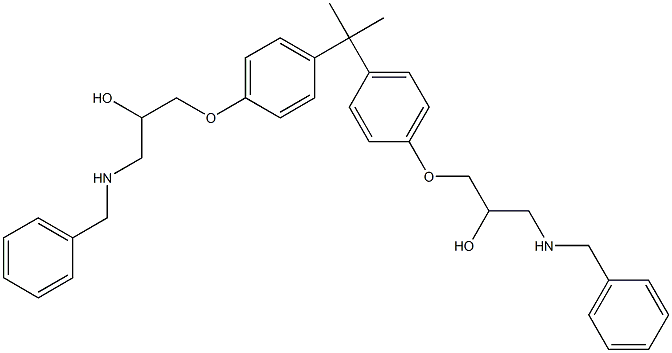 1-Benzylamino-3-(4-{1-[4-(3-benzylamino-2-hydroxypropoxy)phenyl]-1-methyl-ethyl}phenoxy)propan-2-ol 结构式