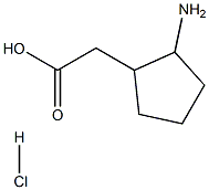 2-Aminocyclopentaneacetic acid HCl 结构式