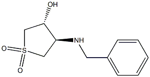 trans-4-Benzylamino-1,1-dioxo-tetrahydro-1l6-thiophen-3-ol 结构式