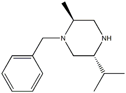 1-BENZYL-2(S)-METHYL-5(R)-ISOPROPYL-PIPERAZINE 结构式