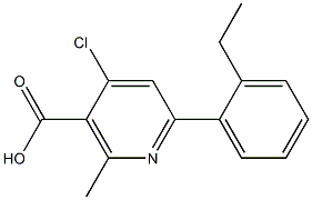4-CHLORO-6-(2-ETHYL-PHENYL)-2-METHYL-NICOTINIC ACID 结构式