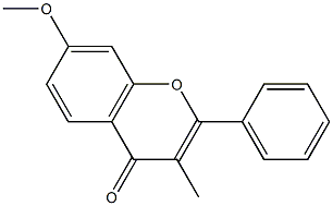 2-PHENYL-7-METHOXY-3-METHYL-CHROMONE 结构式