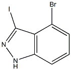 4-BROMO-3-IODOINDAZOLE 结构式