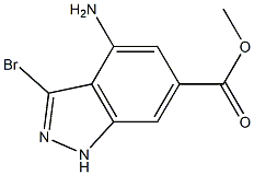 4-AMINO-3-BROMO-6-METHOXYCARBONYLINDAZOLE 结构式