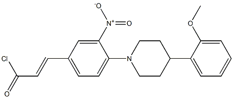 3-{4-(4-(2-METHOXYPHENYL)PIPERIDIN-1-YL)-3-NITROPHENYL}ACRYLOYL CHLORIDE 结构式