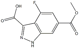 4-FLUORO-6-METHOXYCARBONYLINDAZOLE-3-CARBOXYLIC ACID 结构式