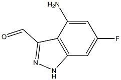 6-FLUORO-4-AMINOINDAZOLE-3-CARBOXYALDEHYDE 结构式