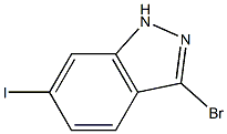 3-BROMO-6-IODOINDAZOLE 结构式