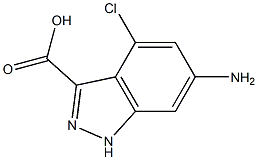 6-AMINO-4-CHLOROINDAZOLE-3-CARBOXYLIC ACID 结构式