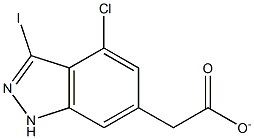3-IODO-4-CHLOROINDAZOLE-6-METHYL CARBOXYLATE 结构式