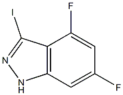 3-IODO-4,6-DIFLUORO(1H)INDAZOLE 结构式